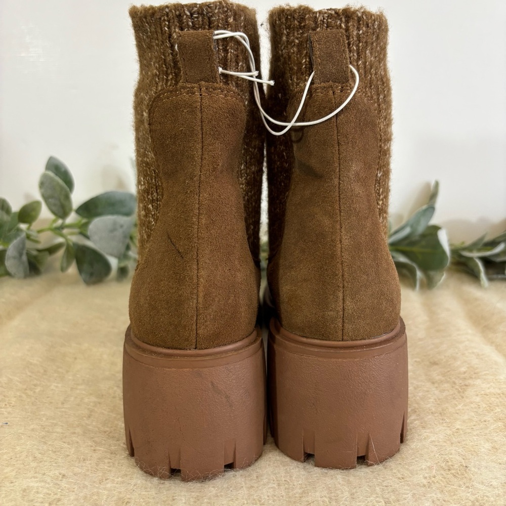 Steve Madden Hayle pull on Chelsea boot brown women 8.5 lug sole - Picture 4 of 11